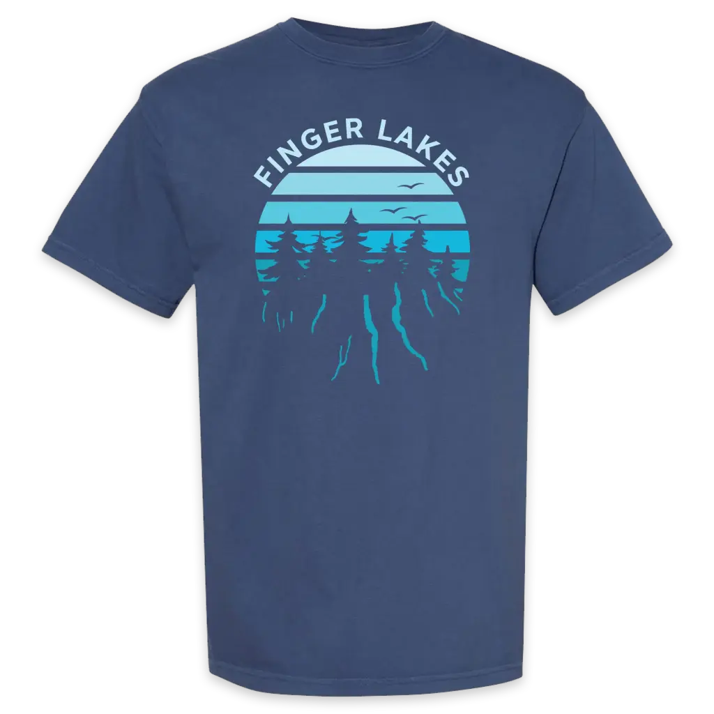 [1717-S-China Blue] Finger Lakes Colortone Tee (S)