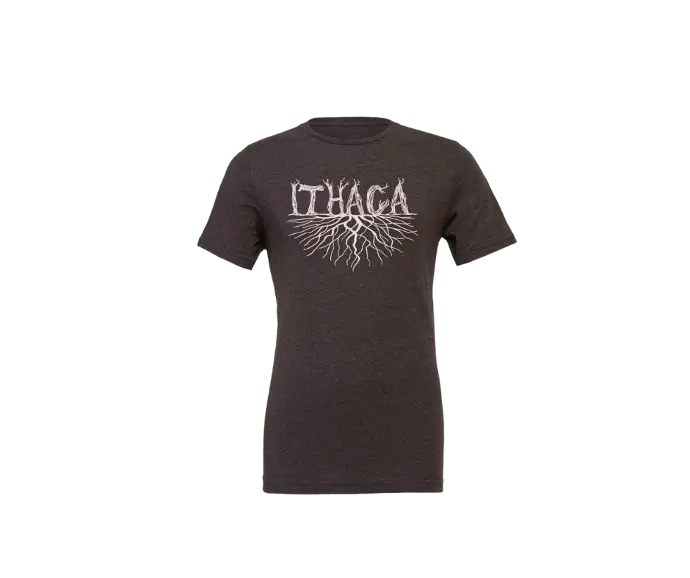 [3001CVC] Ithaca Roots Design T-shirt (Dark Heather Grey, S)