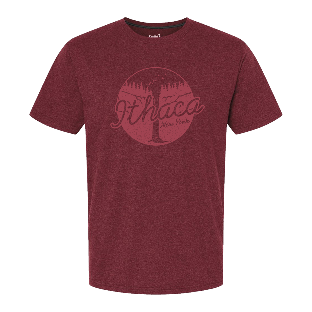 [2010 Kastlfel] Ithaca Waterfall T-Shirt (Burgundy, S)