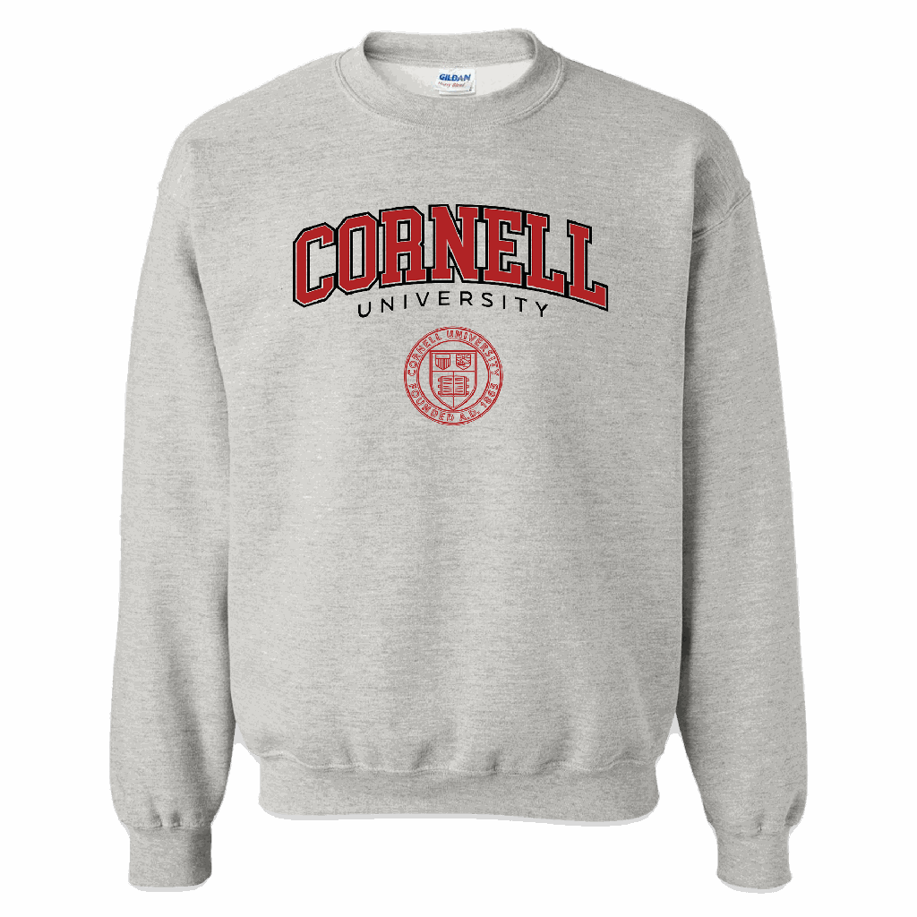 [18000] Cornell University Crewneck (Ash, XS)