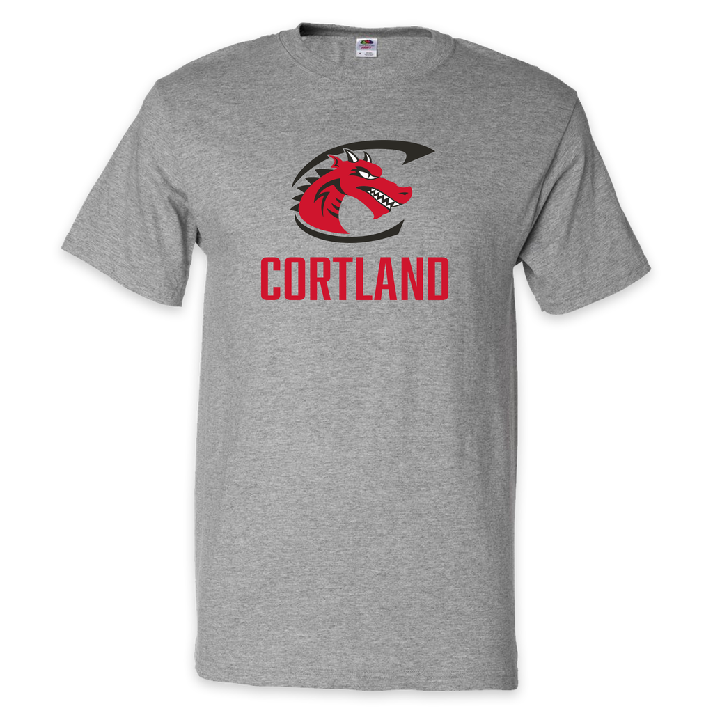 [3930R-S-Athletic Heather] SUNY Cortland Red Dragons T-Shirt (S, Athletic Heather)