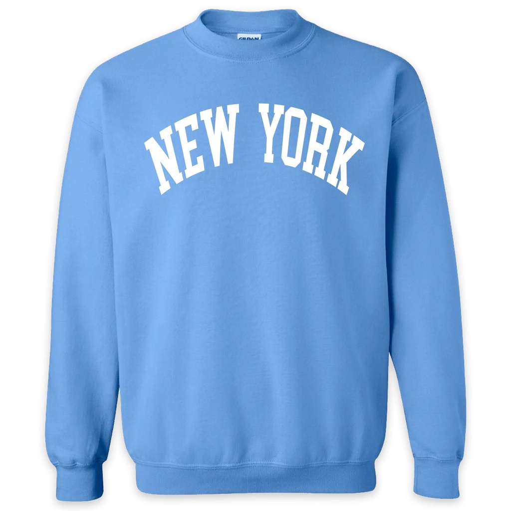 [18000-S-Carolina Blue] New York Crewneck Sweatshirt (S)